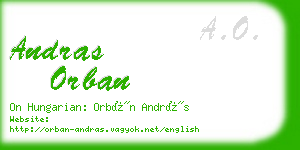 andras orban business card